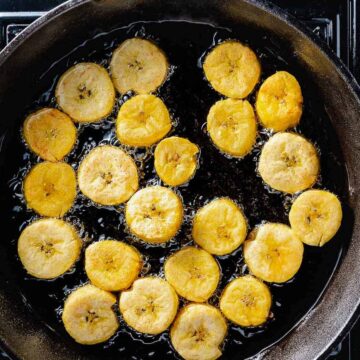 fried plantains for tostones