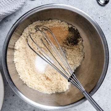 bowl of seasoned almond flour ingredients for snapper