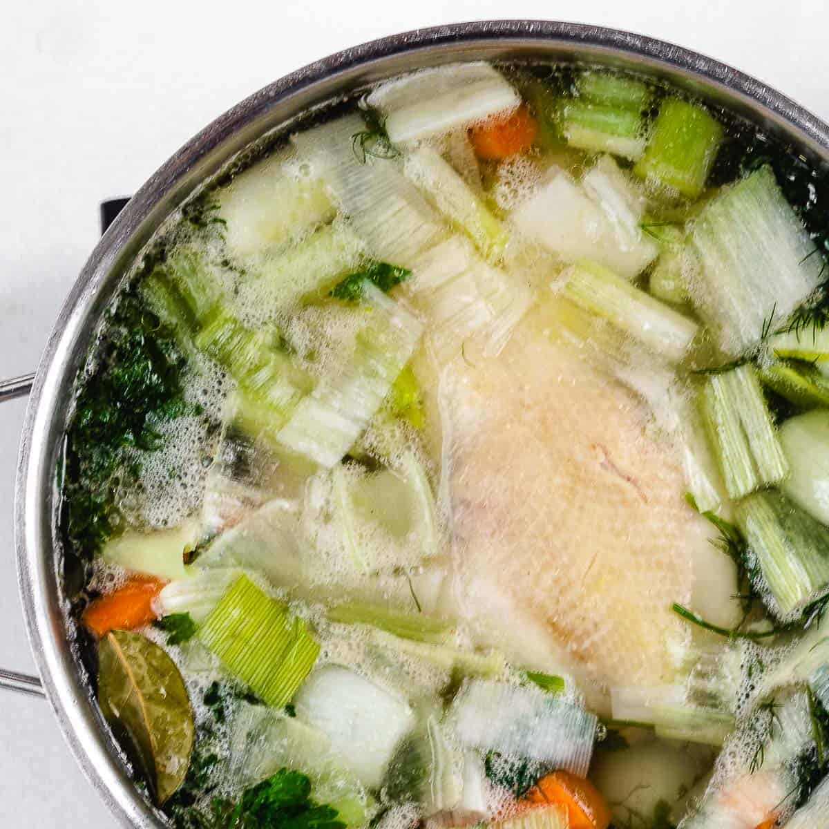 Chicken Soup in pot