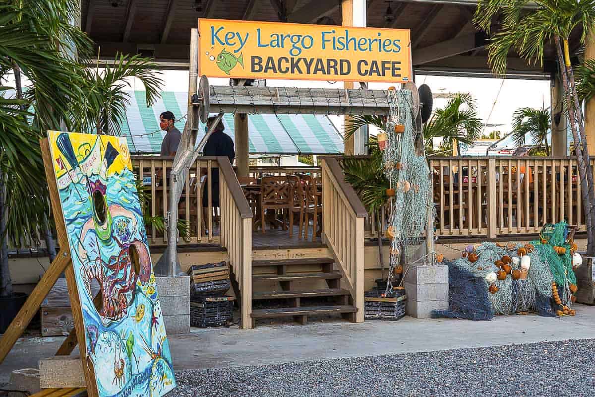 Key Largo FIsheries front entrance in Key Largo, FLorida