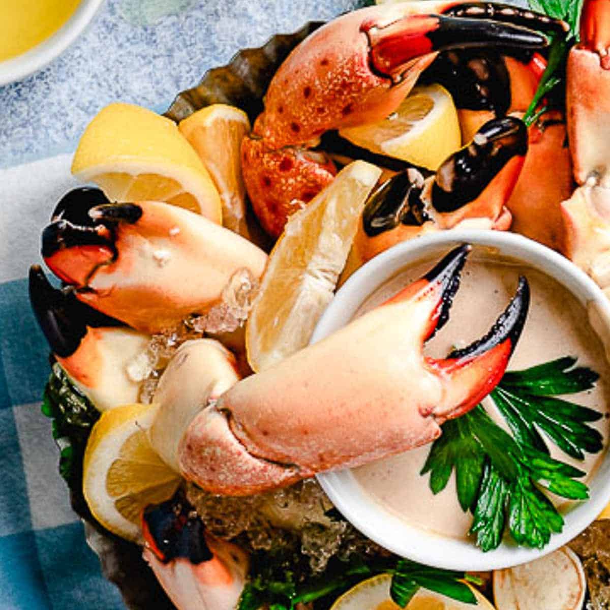 Stone crabs with mustard