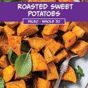 roasted sweet potatoes with basil