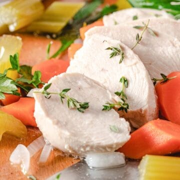 poached chicken breasts