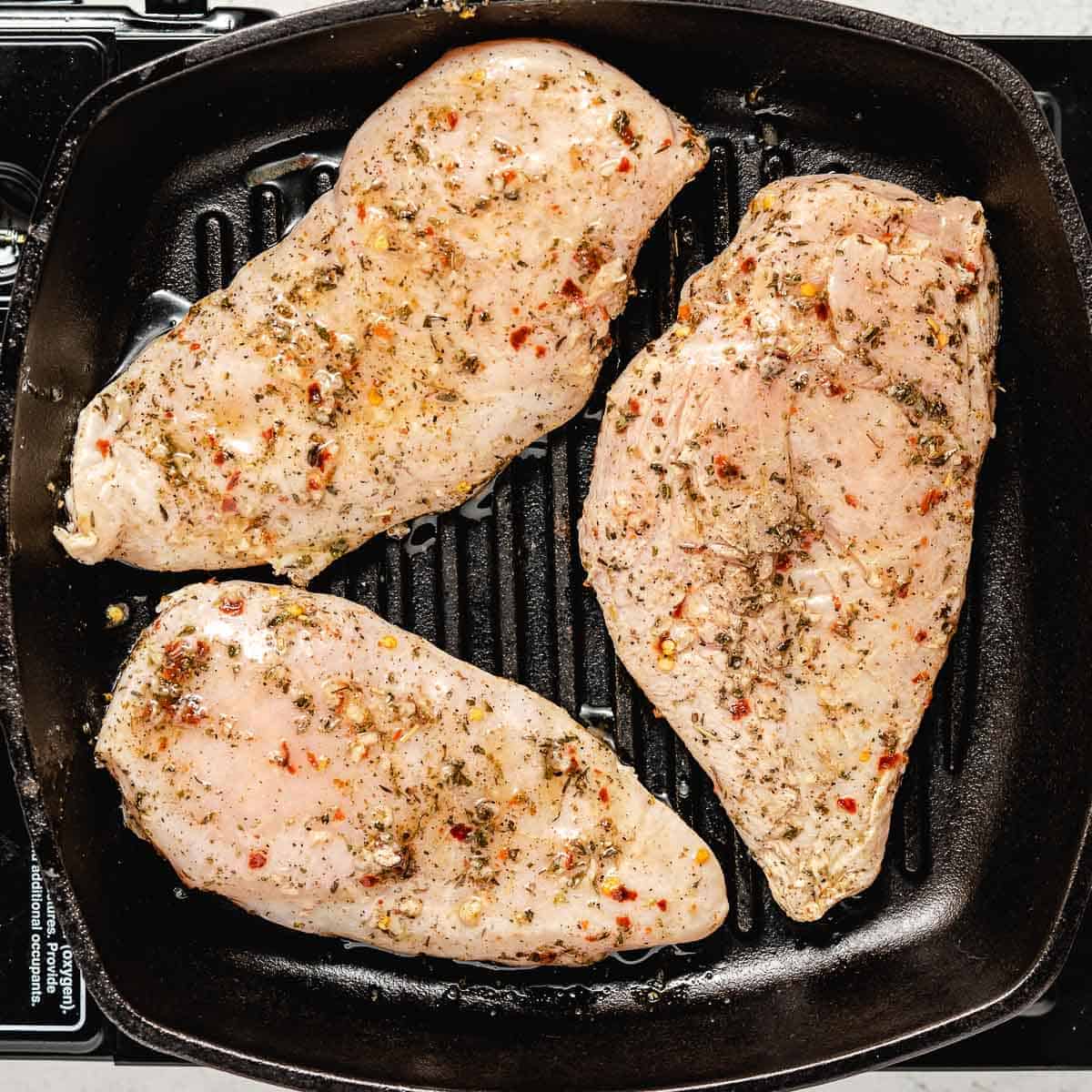 how to grill chicken in cast iron grill pan