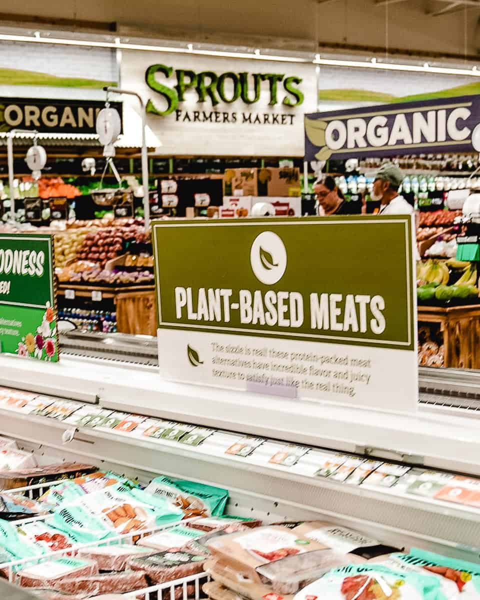 plant based meats at Sprouts Farmers Market