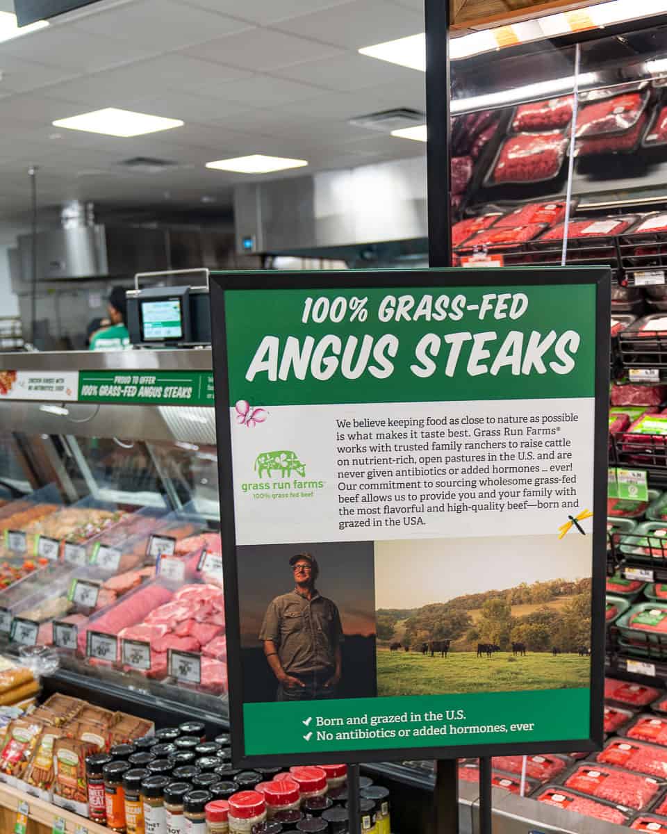 grass fed meats at sprouts
