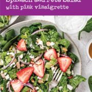 spinach and strawberry salad pin.