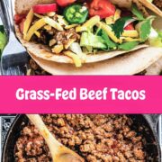 grass fed ground beef tacos