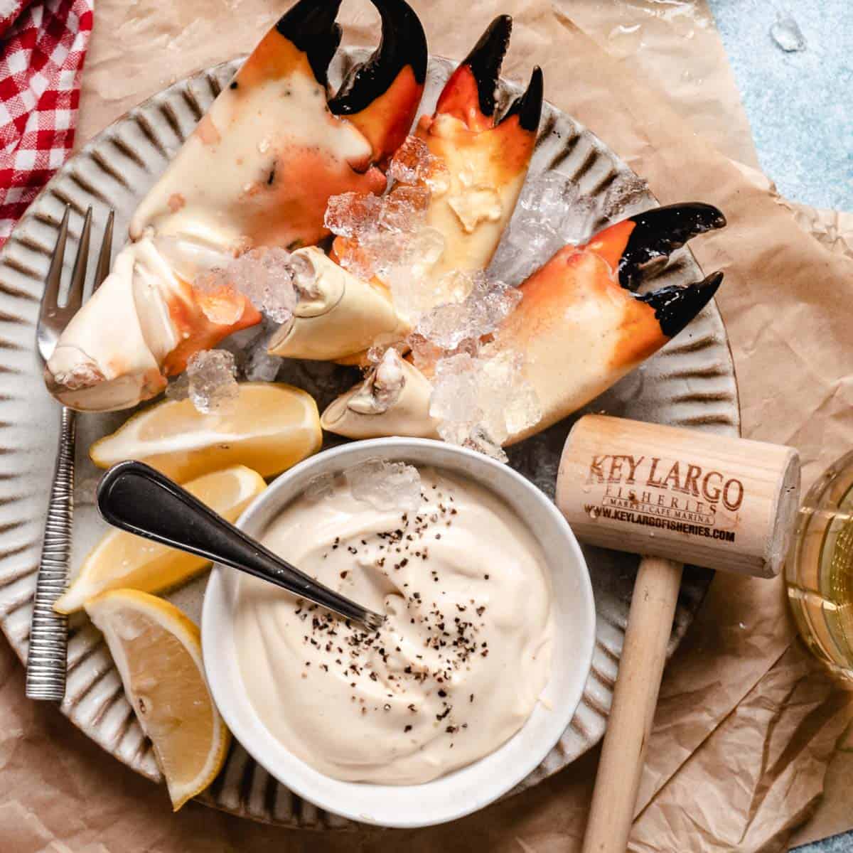 key west stone crabs with mustard sauce