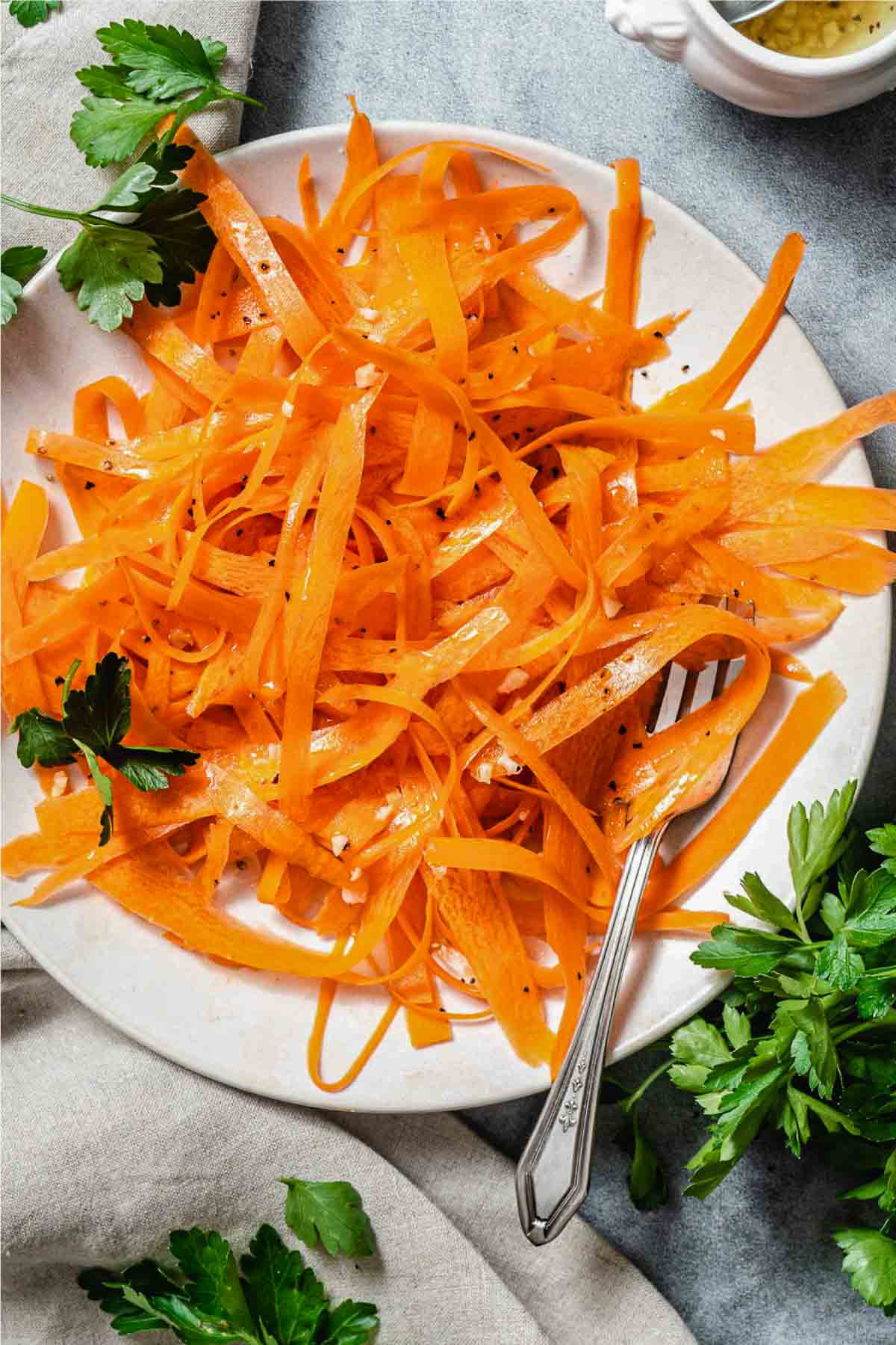 Dr. Peat Carrot Salad with coconut oil.