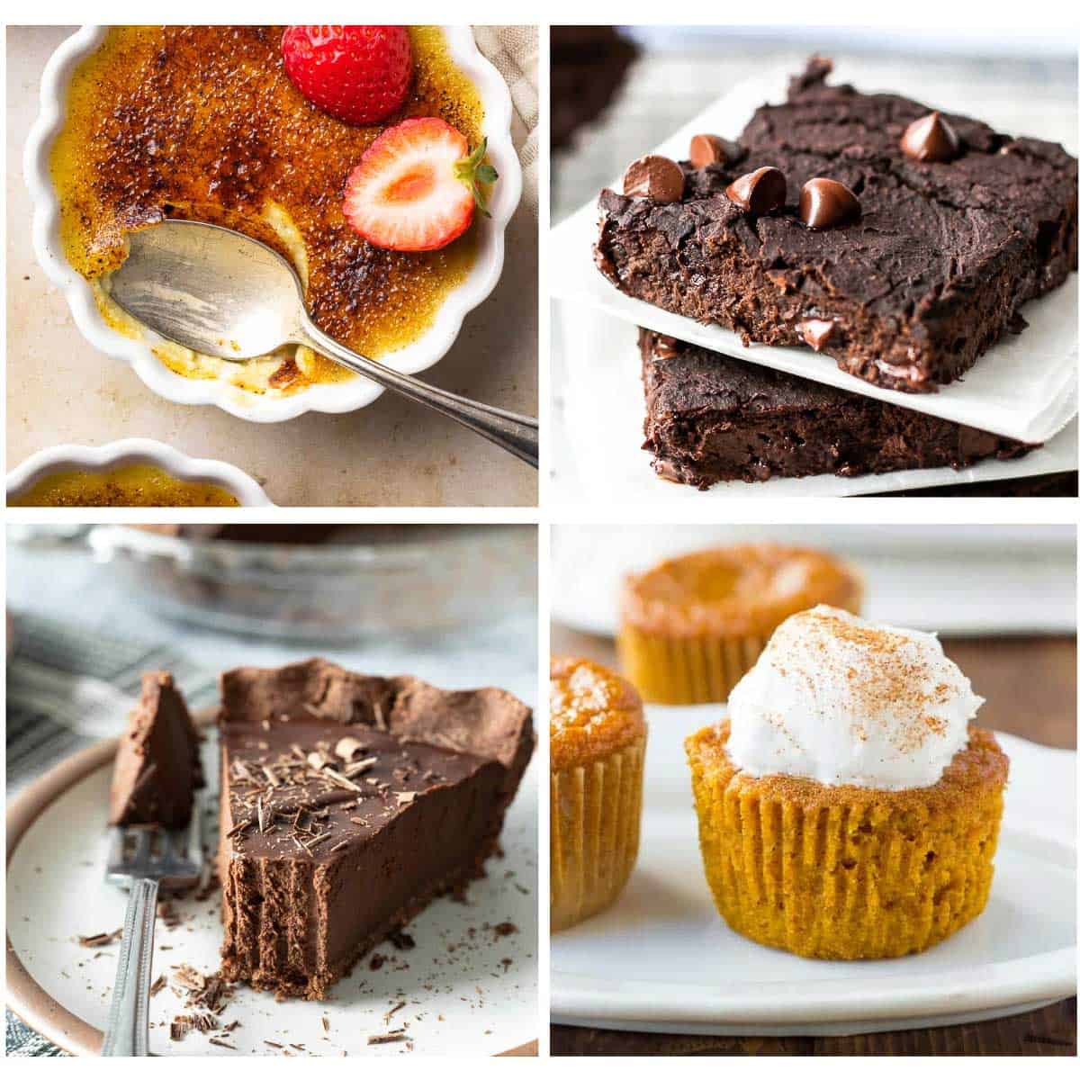 Gluten and Dairy free desserts for Thanksgiving.