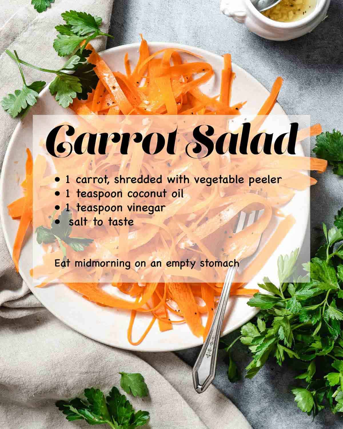 Dr. Ray Peat orange carrot salad.