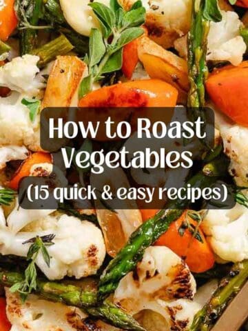 How to Roast Vegetables graphic.