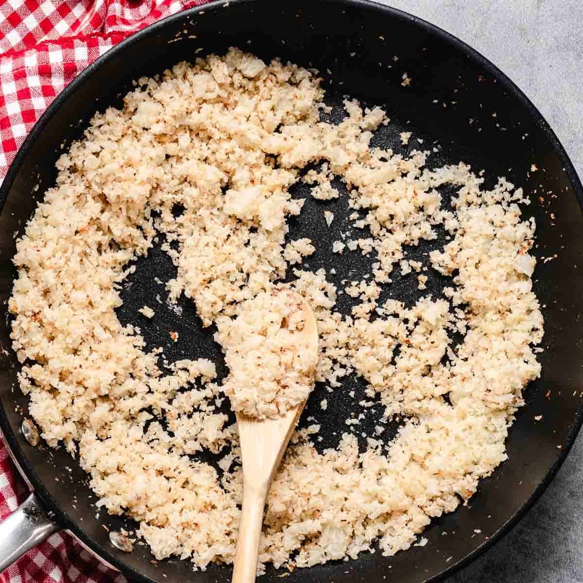 cooking cauliflower rice