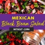 Mexican black bean salad Pinterest pin.
