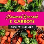 Steamed carrots and veggies in a bowl.