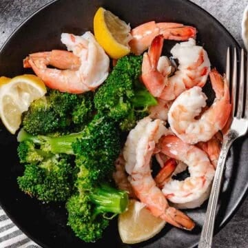 steamed shrimp and broccoli