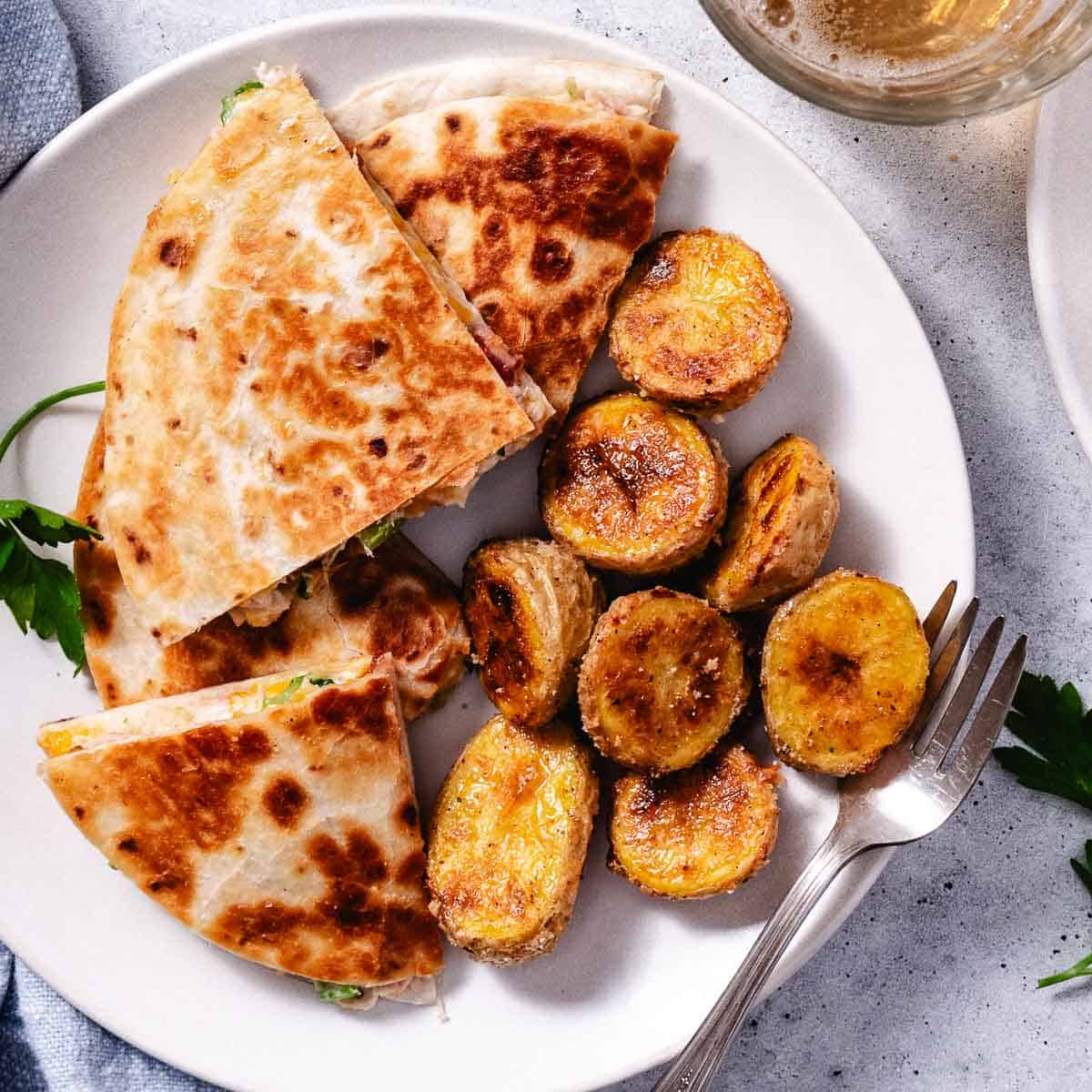 tuna fish tortillas and potatoes