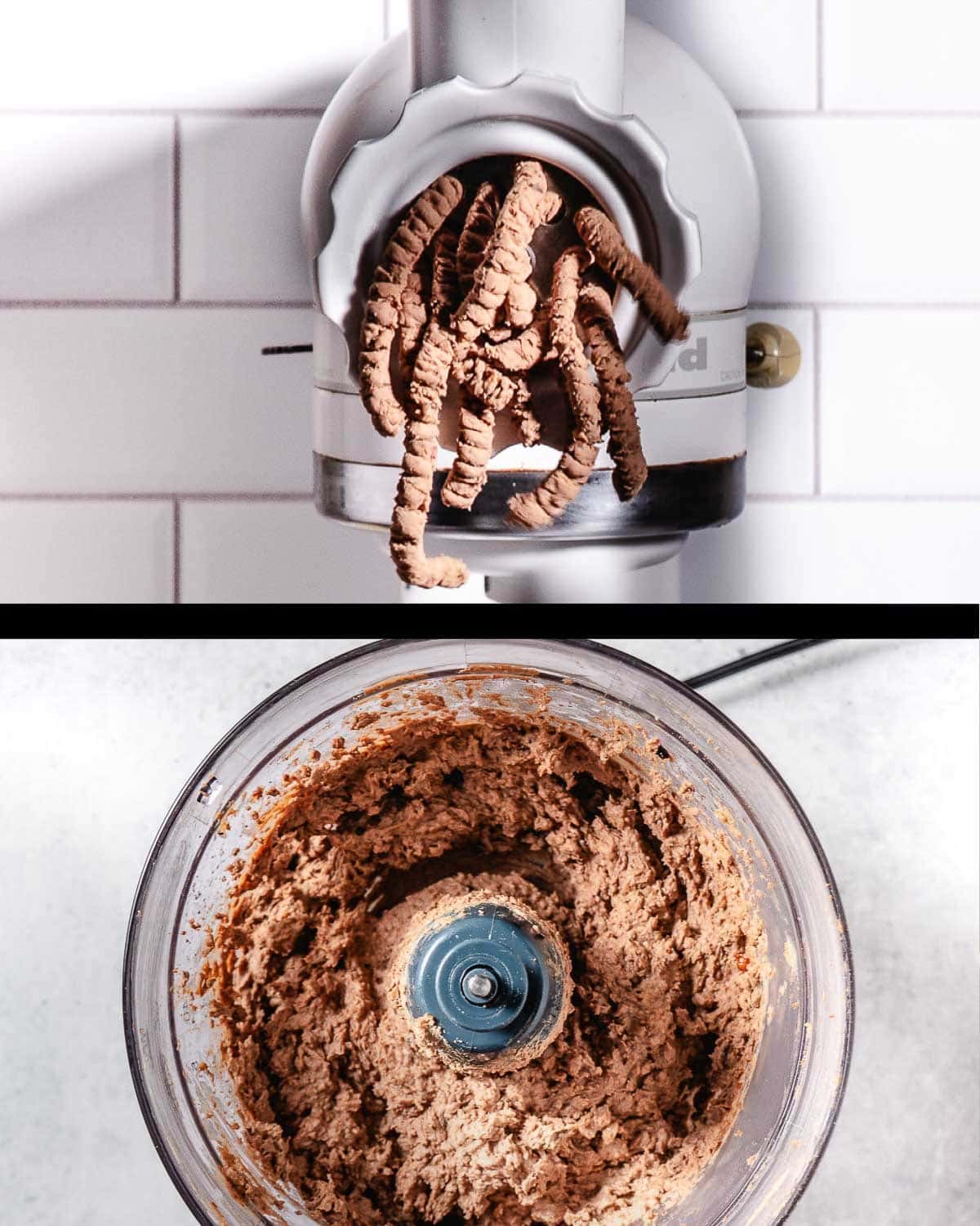 Grinding liver in a KitchenAid meat grinder vs. food processor.