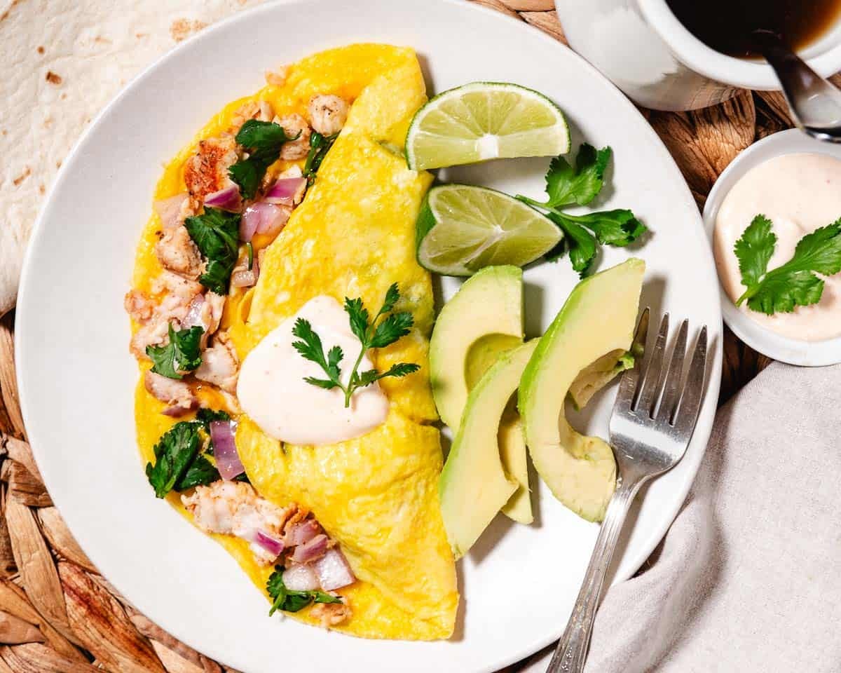 fish omelette for a high-protein meal