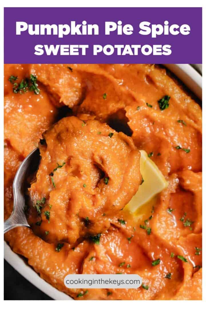whipped sweet potatoes with pumpkin pie spices