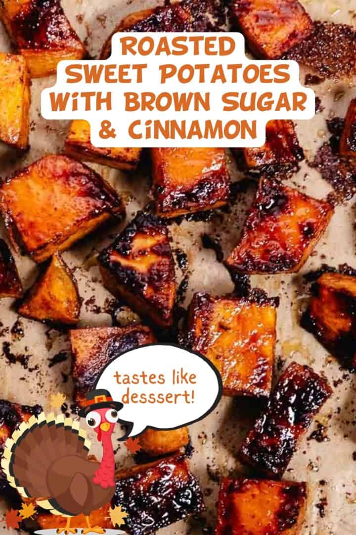 brown sugar and cinnamon topped sweet potatoes