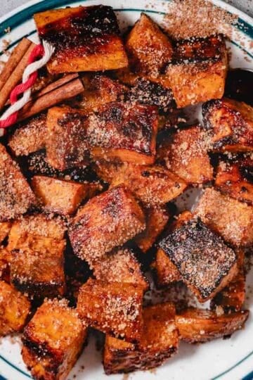 roasted cinnamon sugar sweet potatoes recipe