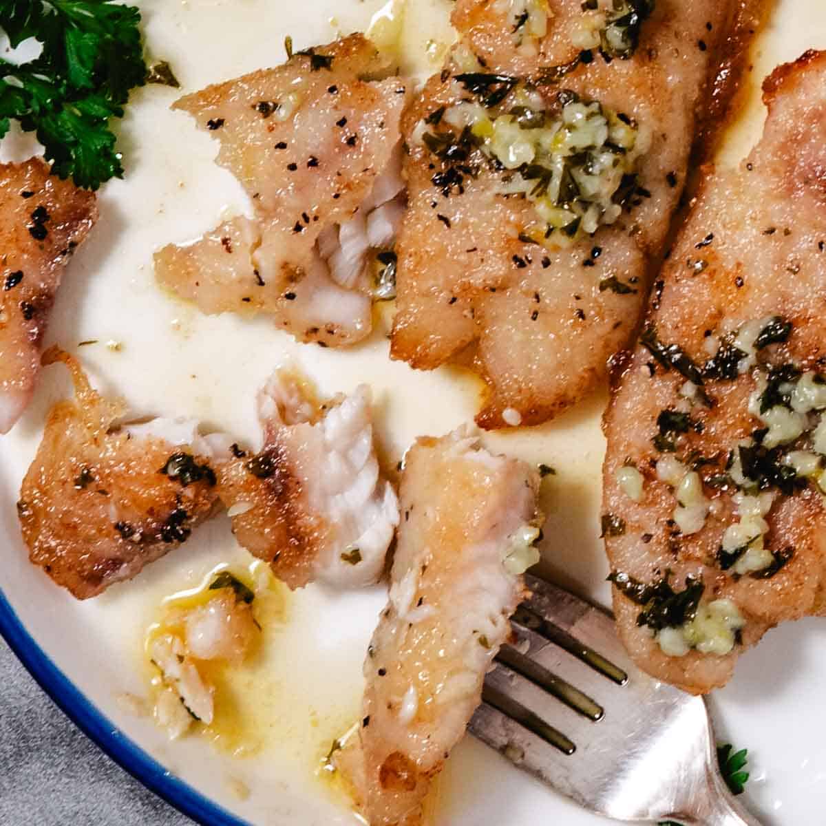 fish with garlic lemon butter