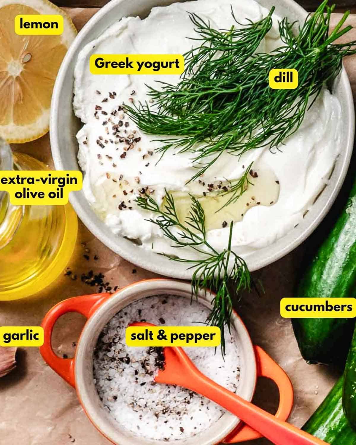 full fat yogurt tzatziki
