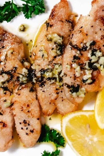 snapper with garlic lemon butter