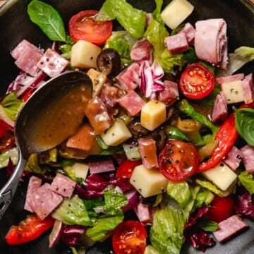 chopped Italian Antipasto Salad with balsamic vinaigrette