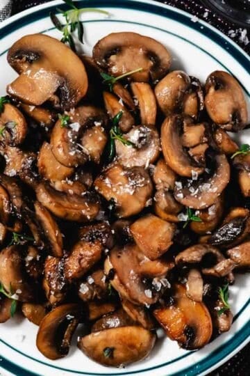 sauteed mushrooms with flaky sea salt