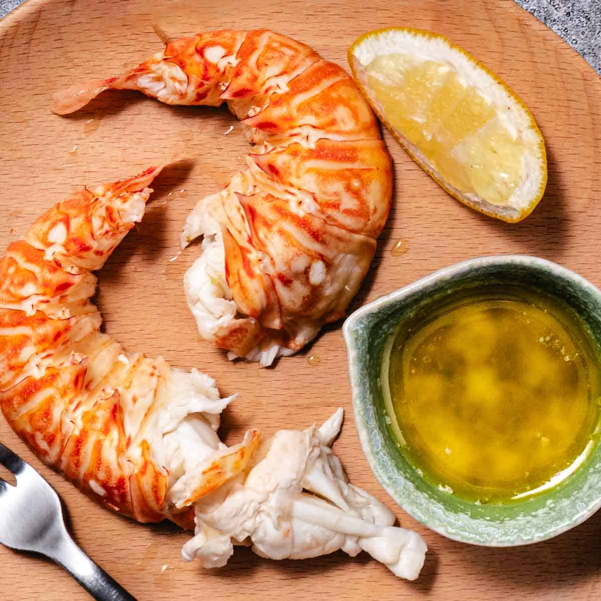 spiny lobster and butter sauce