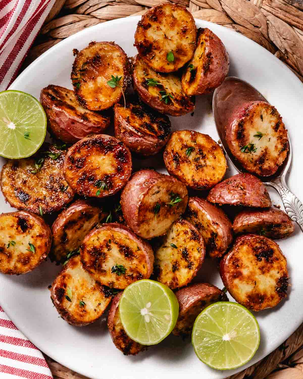 red potatoes with french fry seasoning