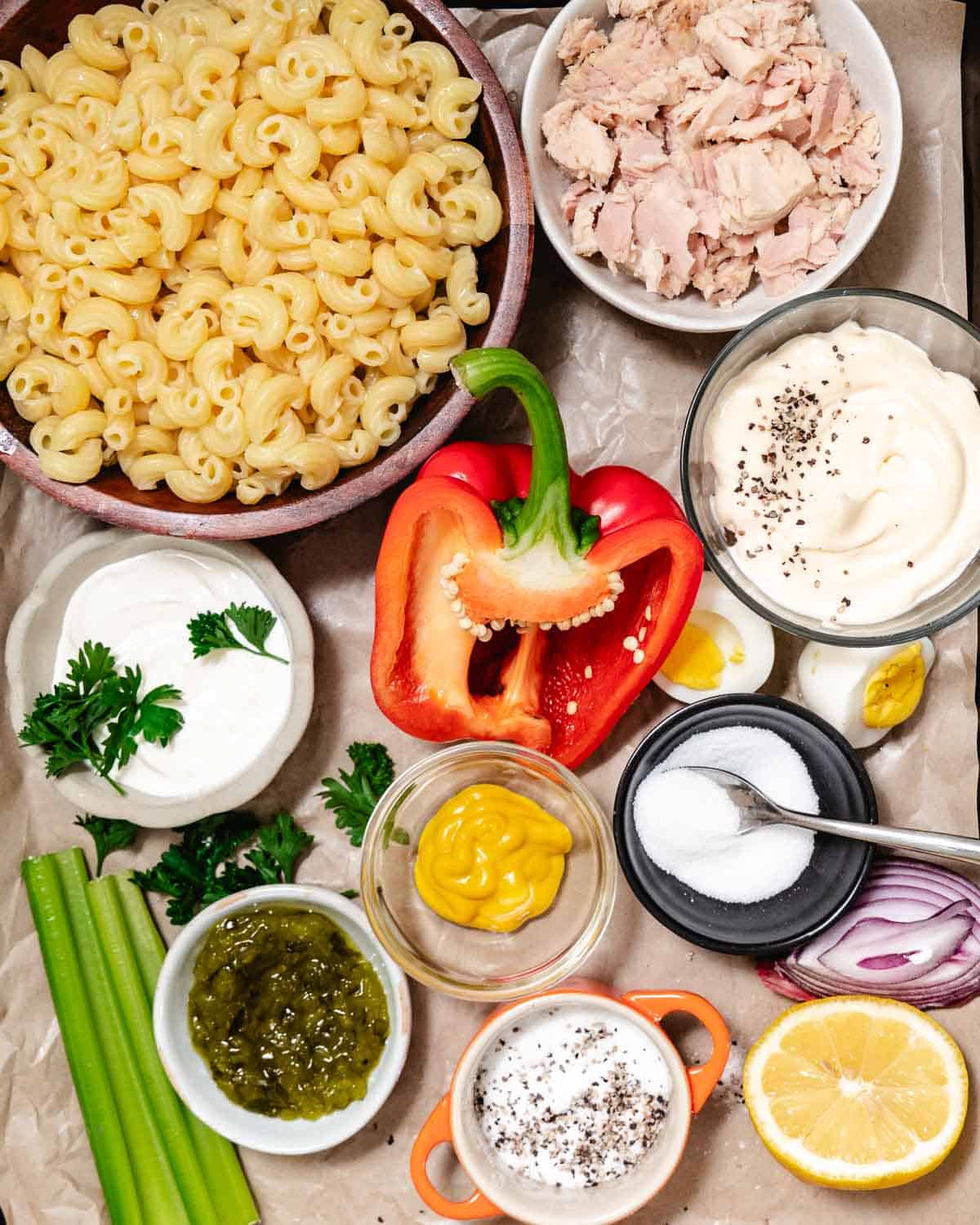 what you need for tuna macaroni salad