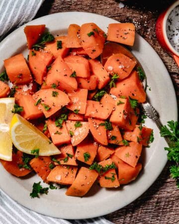Steamed Sweet Potato Chunks (Easy 10-Minute Side)