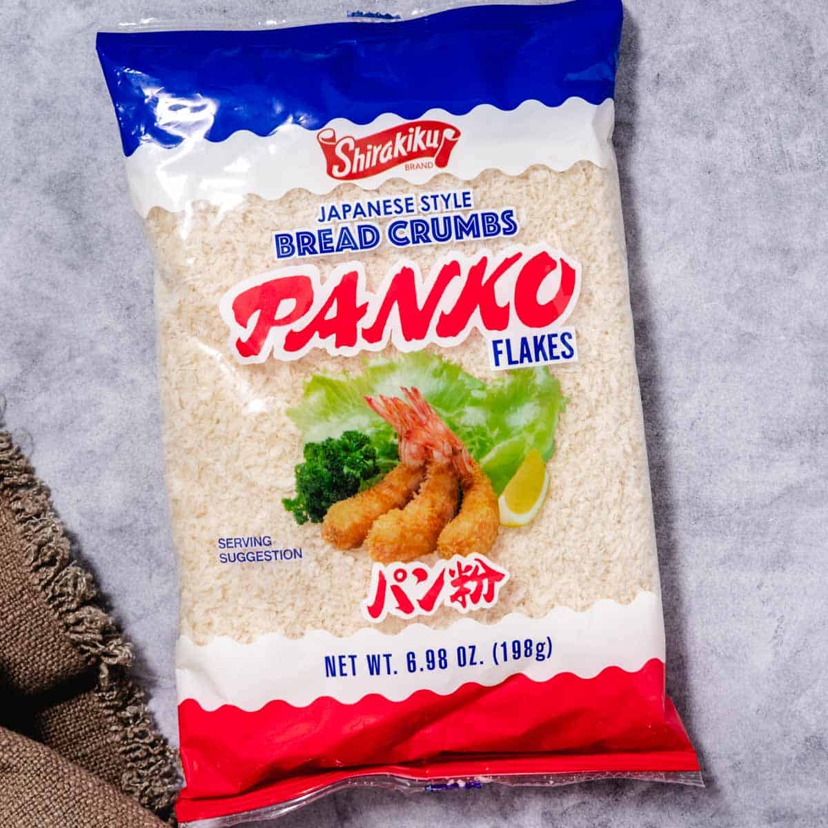 Bag of panko breadcrumbs