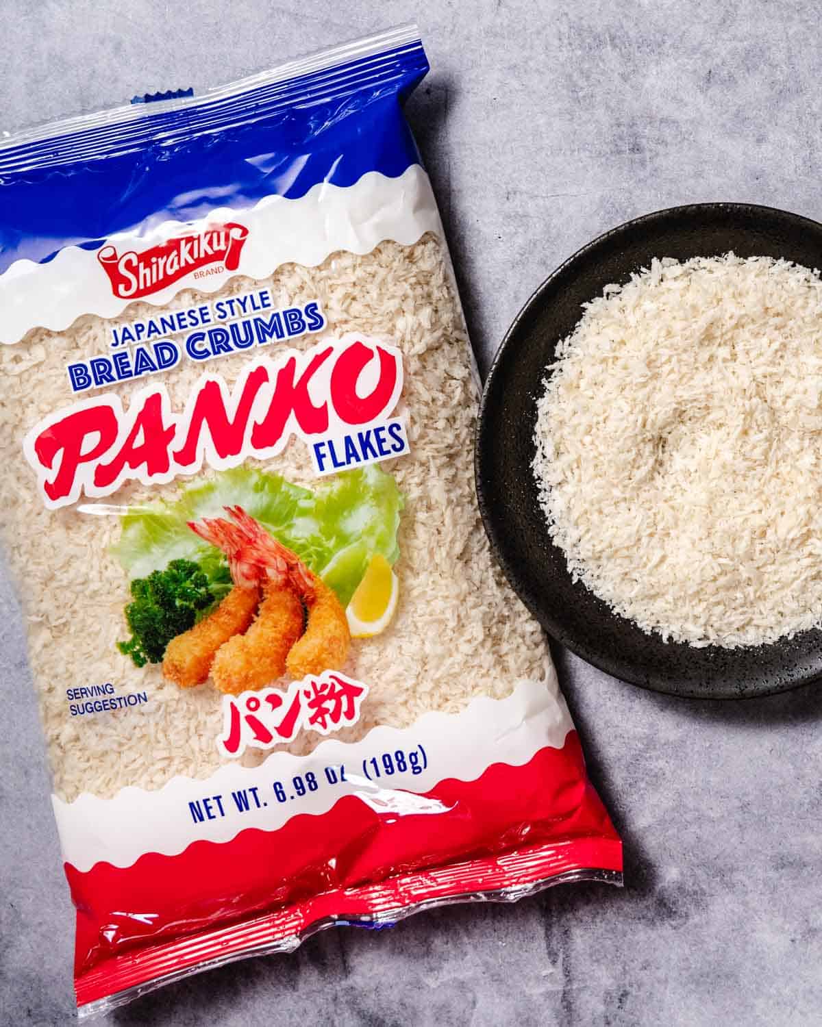 Bag of panko breadcrumbs