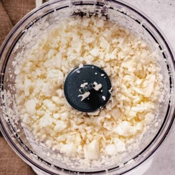 cauliflower rice burger bowl